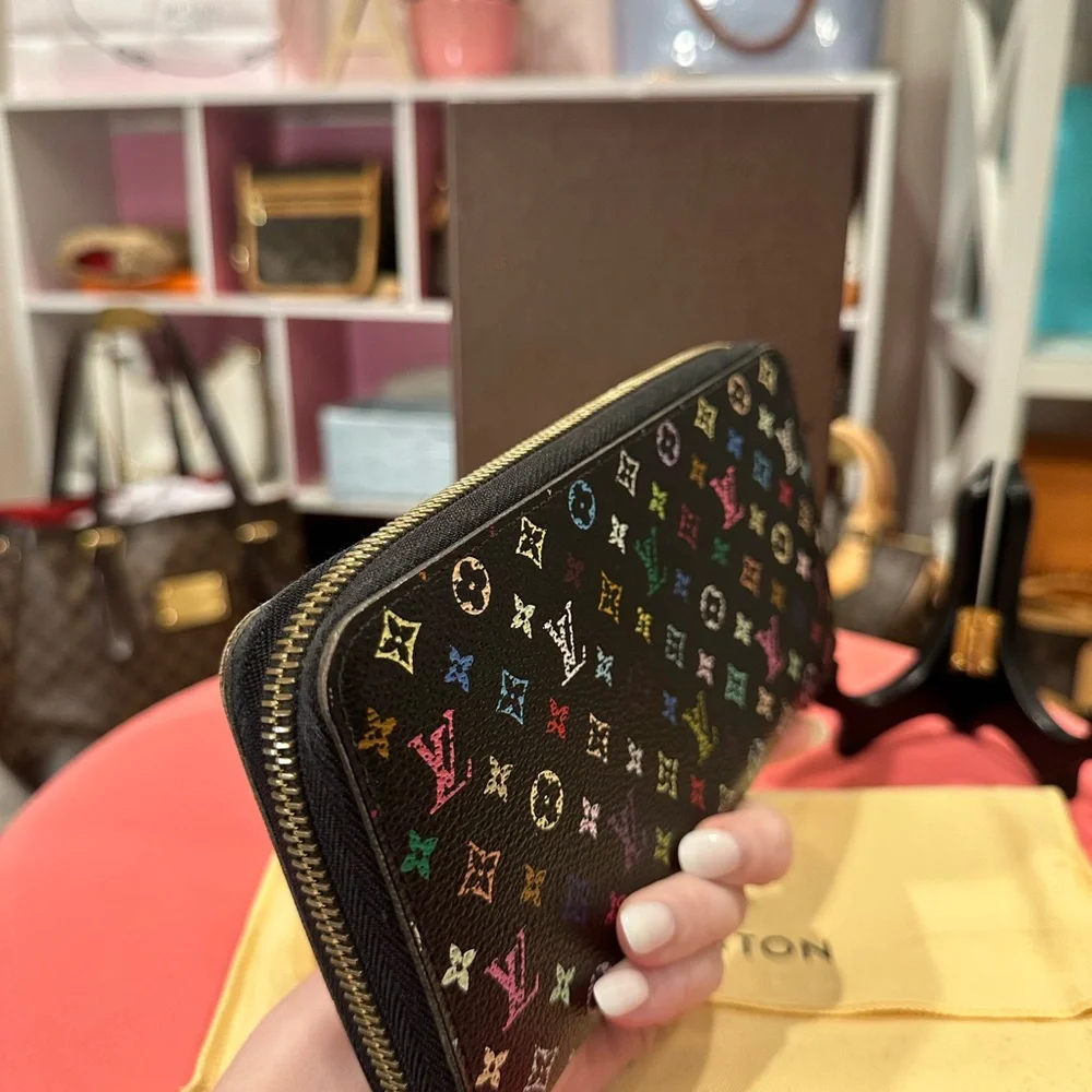 Louis Vuitton Multicolor Zippy Wallet Pink